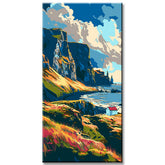 Painting by Numbers Panorama Coast with Mountains II